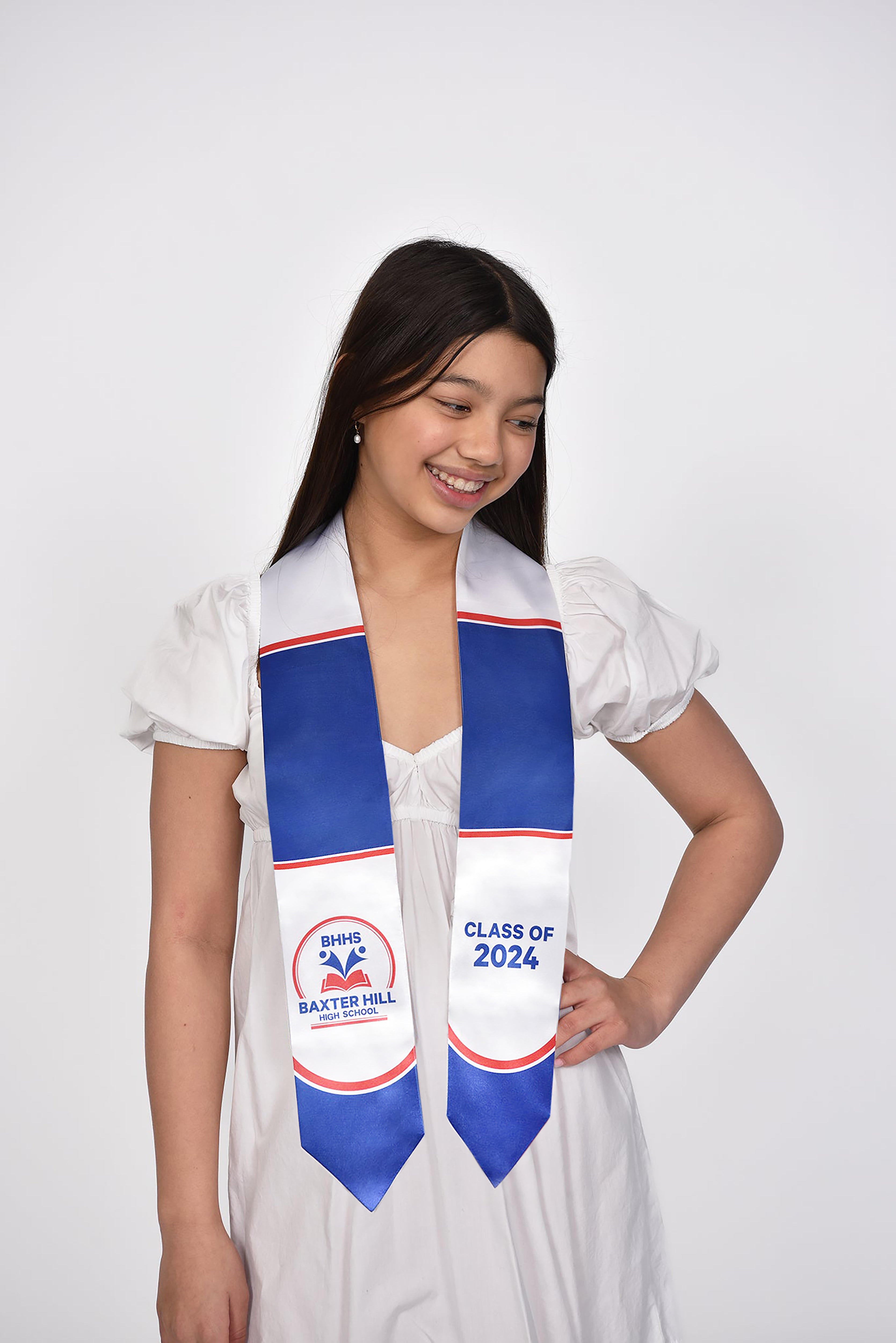 High School graduation sash with customised logo design