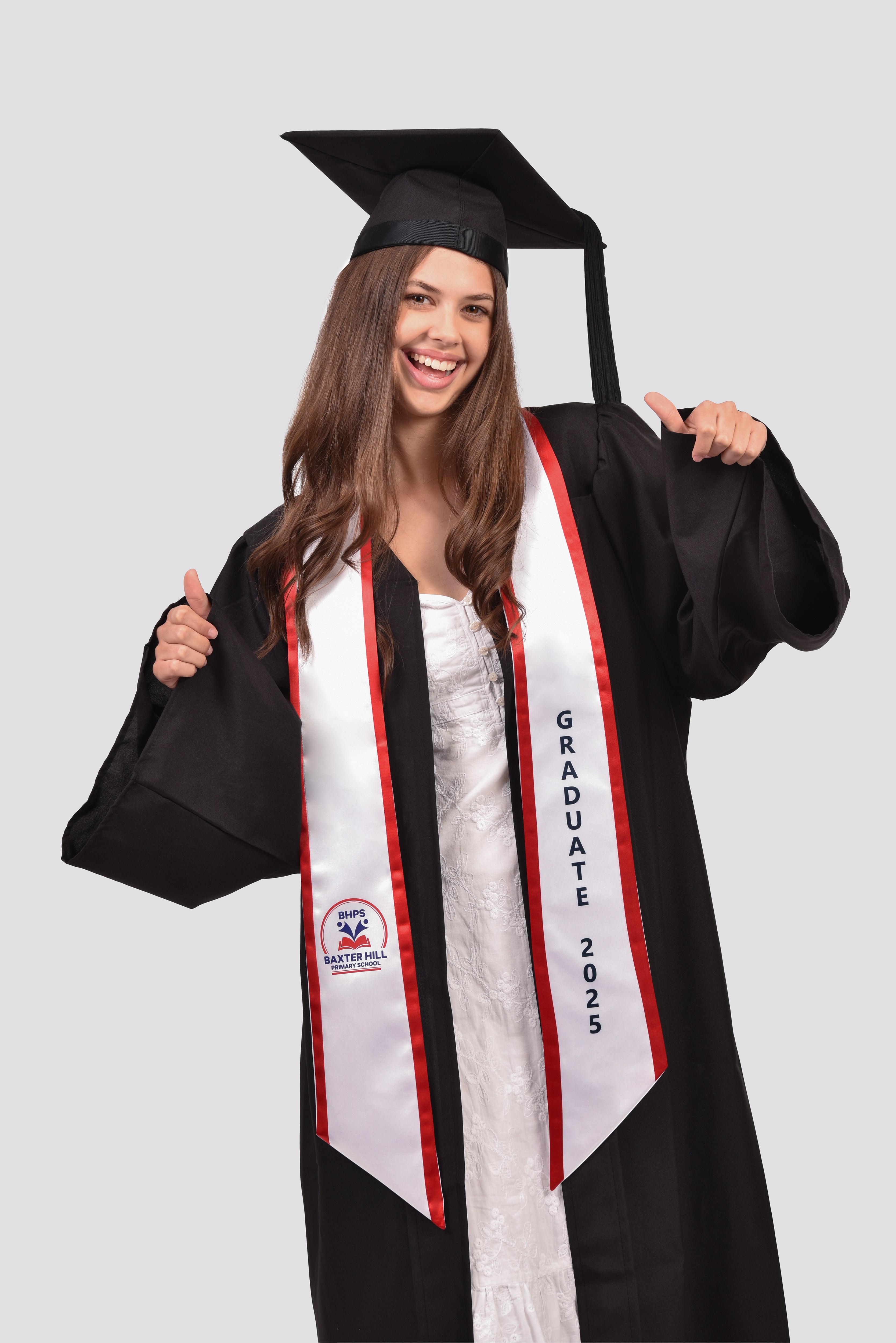Graduation Sash With Edge Trim Design 2025