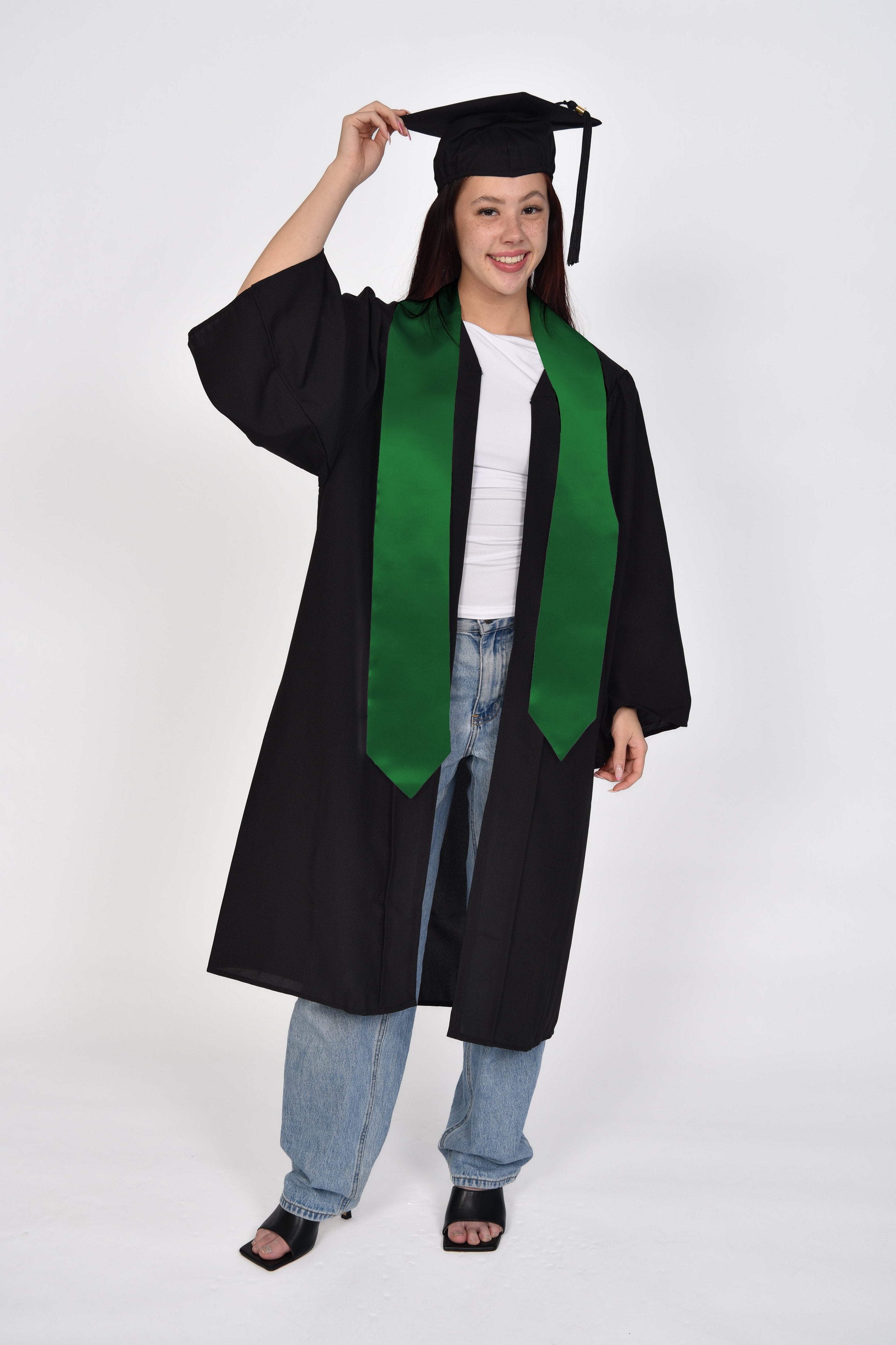 Green Coloured Graduation Sash Without Branding