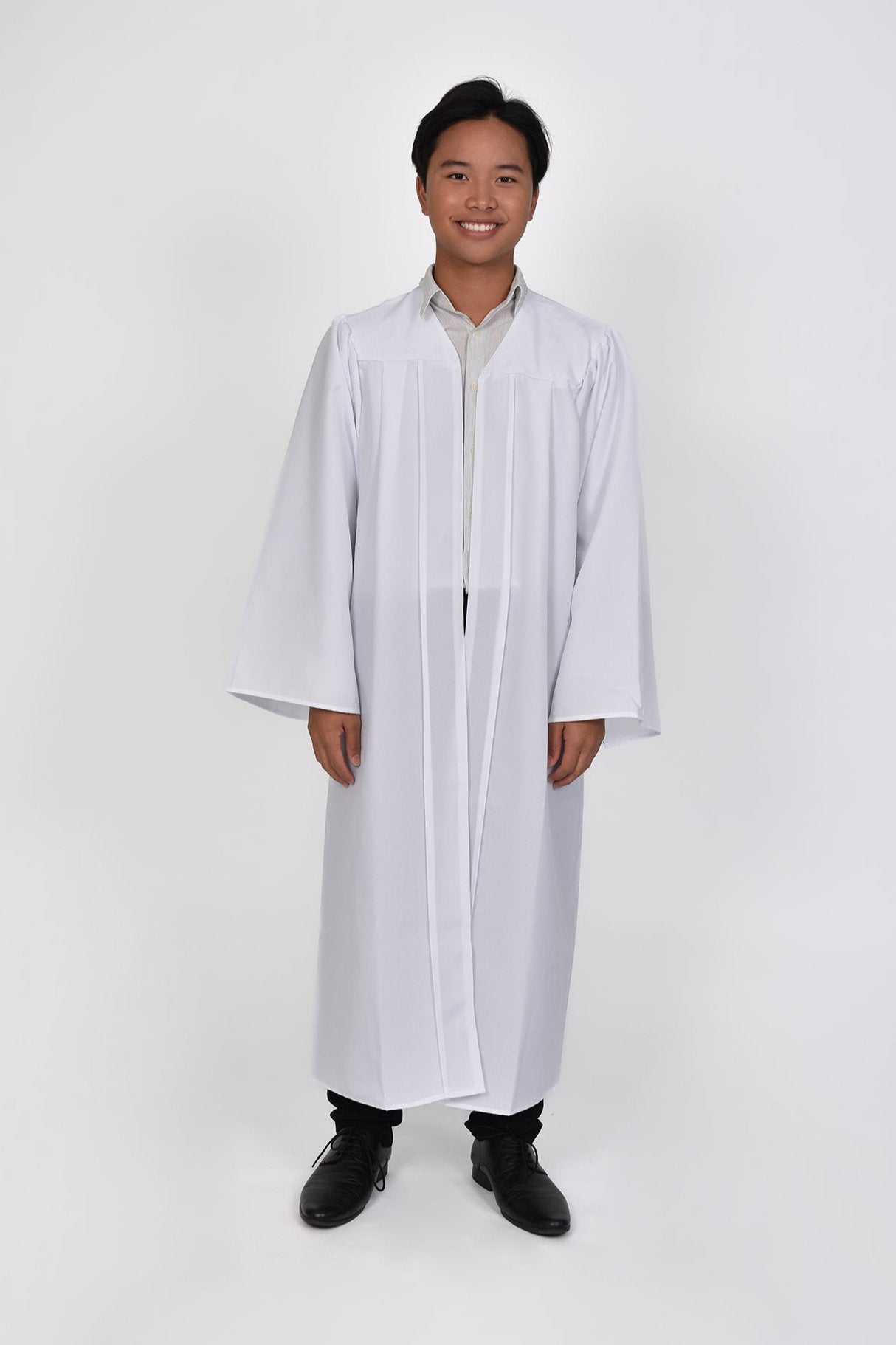 White Graduation Gown