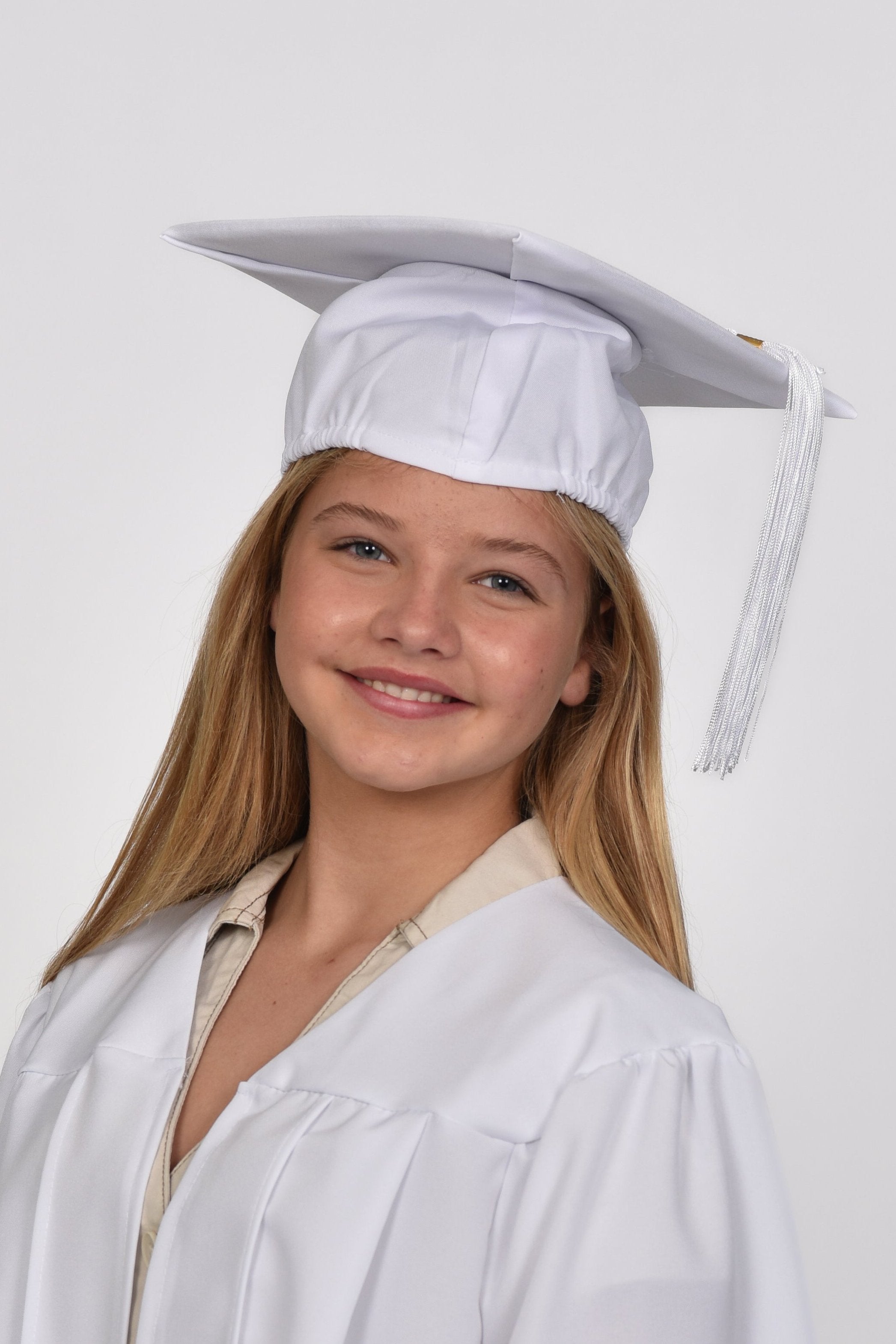 White Graduation Cap - Youth Size