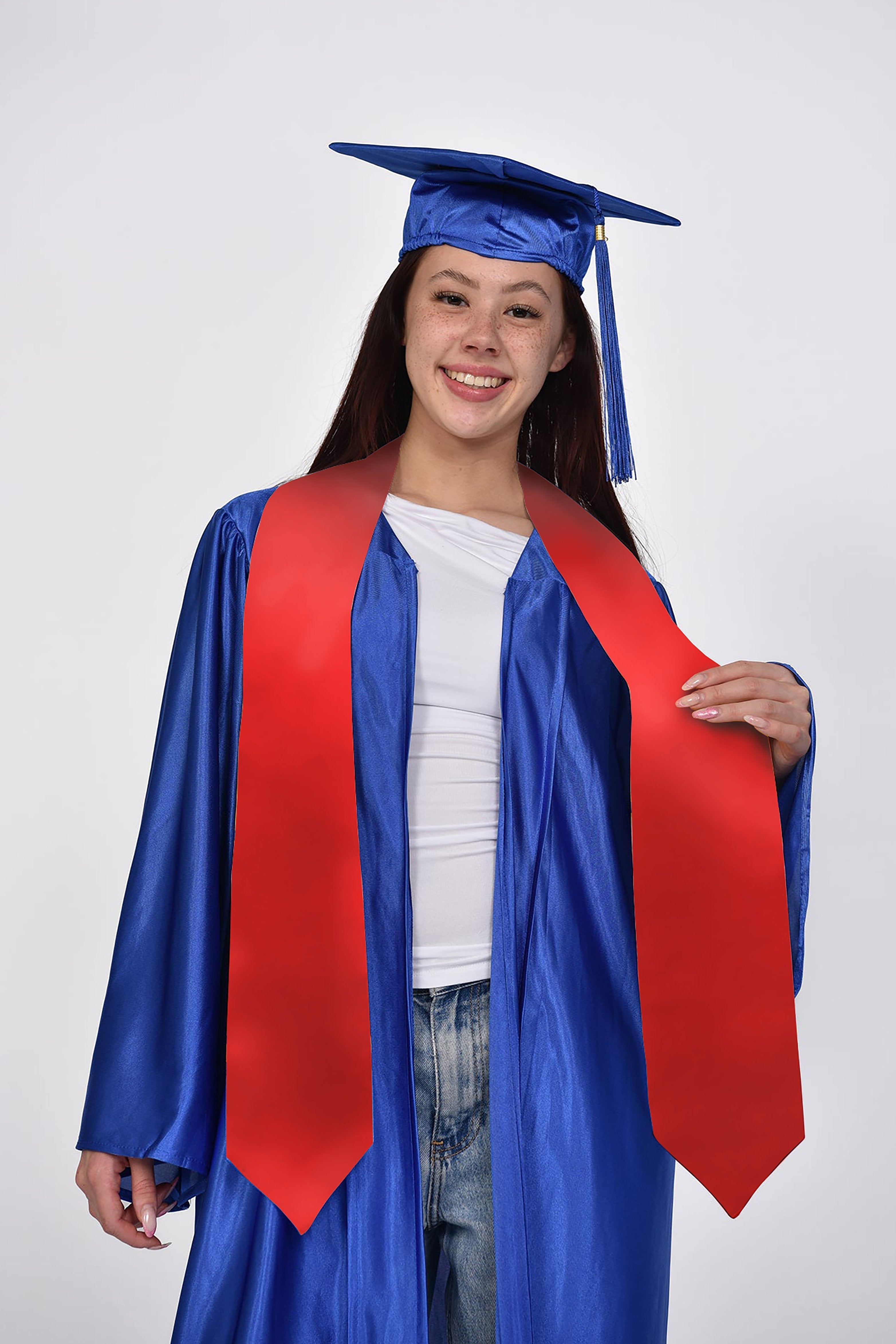 Deep Red Coloured Graduate Sash Available to Customise